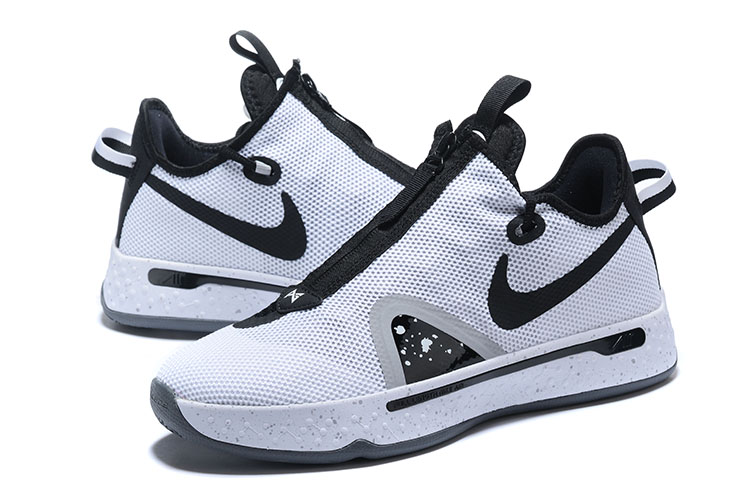 Nike Paul George IV White Black Grey Shoes